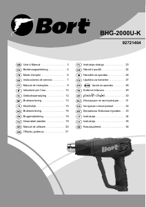 Bruksanvisning Bort BHG-2000U-K Varmluftpistol