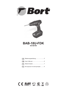 Mode d’emploi Bort BAB-18U-FDK Perceuse visseuse