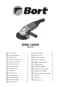 Руководство Bort BWS-1400N Углошлифовальная машина