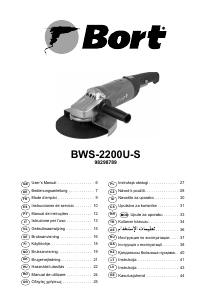 Priručnik Bort BWS-2200U-S Kutna brusilica