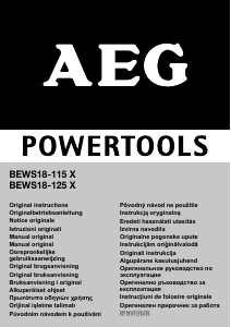 Руководство AEG BEWS18-115 X Углошлифовальная машина