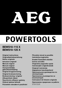 Manual de uso AEG BEWS18-125 X Amoladora angular