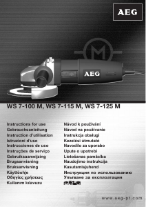 Руководство AEG WS 7-125 M Углошлифовальная машина