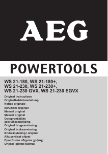 Mode d’emploi AEG WS 21-180+ Meuleuse angulaire