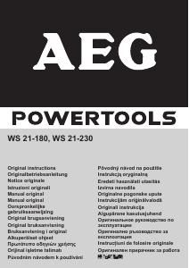 Käyttöohje AEG WS 21-230 Kulmahiomakone