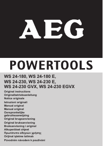 Käyttöohje AEG WS 24-180 Kulmahiomakone