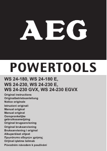 Bedienungsanleitung AEG WS 24-230 GVX Winkelschleifer