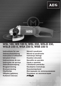 Manuál AEG WS 180 S Úhlová bruska