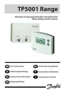 Manual de uso Danfoss TP5001 Range Termostato