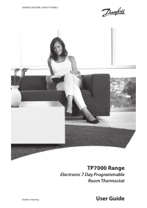 Vadovas Danfoss TP7000 Range Termostatas