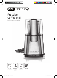 Bruksanvisning OBH Nordica 2397 Prestige Kaffekvarn