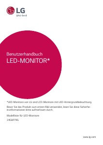 Bedienungsanleitung LG 24GM79G-B LED monitor