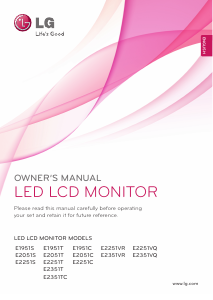 Manual LG E2351TC-BN LED Monitor