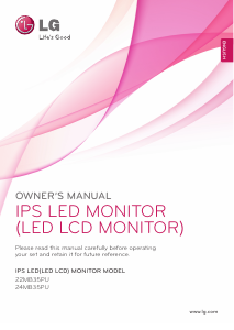 Handleiding LG 22MB35PU-W LED monitor
