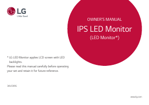 Handleiding LG 34UC89G-B LED monitor