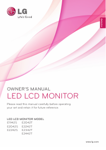 Handleiding LG E2442T-BN LED monitor