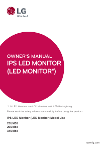 Handleiding LG 34UM58-P LED monitor