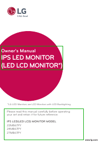 Manual LG 27MB67PY-W LED Monitor