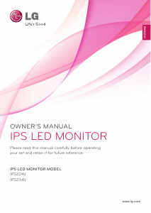 Manual LG IPS224V-PN LED Monitor