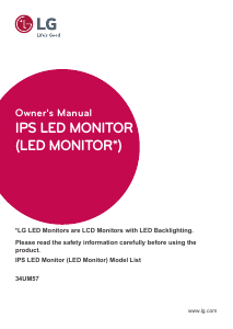 Handleiding LG 34UM57-PD LED monitor