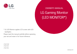 Handleiding LG 27GK750F-B LED monitor