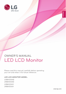 Handleiding LG 24BK55WY-W LED monitor