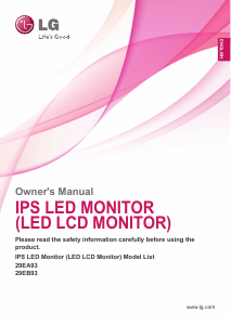 Manual LG 29EA93-P LED Monitor