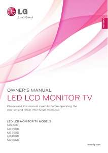 Handleiding LG M2550D-PR LED monitor