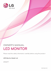 Handleiding LG 24GM77-B LED monitor