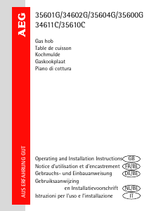Manuale AEG 35601G Piano cottura