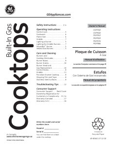 Mode d’emploi GE CGP350SETSS Cafe Table de cuisson