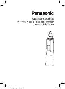 Návod Panasonic ER-GN300 Zastrihávač nosných chĺpkov