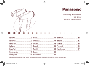 Instrukcja Panasonic EH-5263 Suszarka do włosów