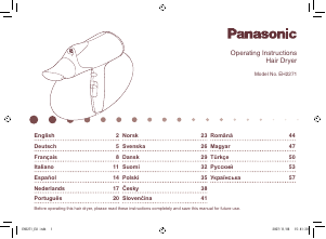 Bedienungsanleitung Panasonic EH-2271 Haartrockner