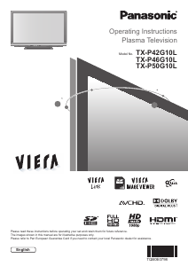 Handleiding Panasonic TX-P50G10L Viera Plasma televisie