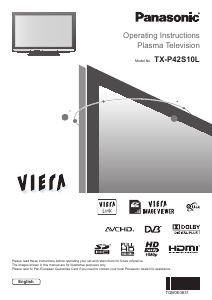 Handleiding Panasonic TX-P42S10L Viera Plasma televisie