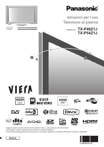 Manuale Panasonic TX-P54Z1J Viera Plasma televisore