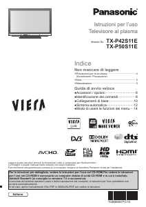 Manuale Panasonic TX-P50S11E Viera Plasma televisore