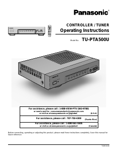 Handleiding Panasonic TU-PTA500U Digitale ontvanger