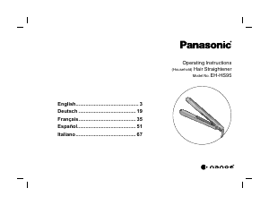 Manual de uso Panasonic EH-HS95 Plancha de pelo