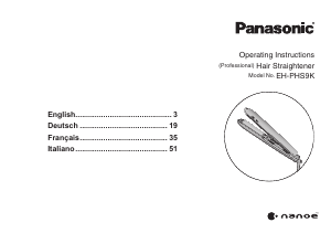 Manuale Panasonic EH-PHS9K Piastra per capelli