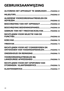 Handleiding Whirlpool ARC 4198 AL Koel-vries combinatie