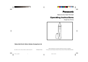 Käyttöohje Panasonic ER-412 Nenäkarvatrimmeri