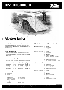 Handleiding De Waard Albatros Junior Tent