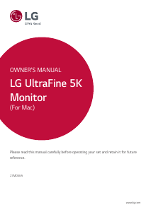 Handleiding LG 27MD5KA-B UltraFine LED monitor
