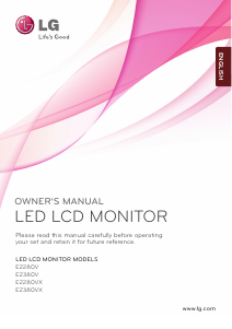 Manual LG E2380VX-PN LED Monitor
