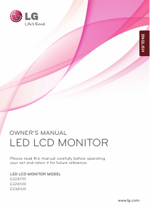 Manual LG E2381VR-BN LED Monitor