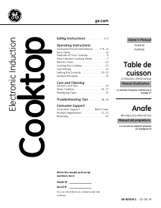 Mode d’emploi GE PHP900DMBB Profile Table de cuisson