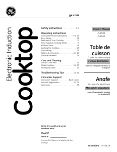 Mode d’emploi GE PHP900SMSS Profile Table de cuisson