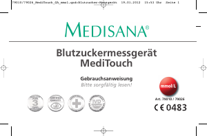 Manual Medisana MediTouch Blood Pressure Monitor